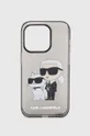 čierna Puzdro na mobil Karl Lagerfeld iPhone 14 Pro 6,7