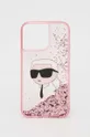 ružová Puzdro na mobil Karl Lagerfeld iPhone 14 Pro Max 6,7