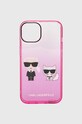 Karl Lagerfeld etui na telefon iPhone 14 6,1" na telefon różowy KLHCP14STGKCP