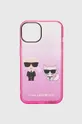 różowy Karl Lagerfeld etui na telefon iPhone 14 6,1