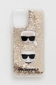 Karl Lagerfeld etui na telefon iPhone 12/12 Pro 6,1" na telefon złoty KLHCP12MKCGLGO