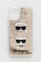 zlatna Etui za telefon Karl Lagerfeld iPhone 12/12 Pro 6,1