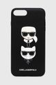 czarny Karl Lagerfeld etui na telefon iPhone 7 Plus / 8 Plus Unisex