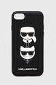 Obal na telefon Karl Lagerfeld iPhone 7/8 / SE 2020 / SE 2022 na mobil černá KLHCI8SAKICKCBK