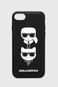 Karl Lagerfeld etui na telefon iPhone 7/8 / SE 2020 / SE 2022 na telefon czarny KLHCI8SAKICKCBK