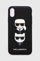Karl Lagerfeld etui na telefon iPhone X/XS na telefon czarny KLHCPXSAKICKCBK