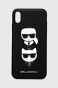 Karl Lagerfeld etui na telefon iPhone XS Max na telefon czarny KLHCI65SAKICKCBK