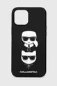 μαύρο Θήκη κινητού Karl Lagerfeld iPhone 12 Pro Max 6,7