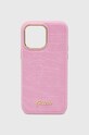 Guess etui na telefon iPhone 14 Pro Max 6,7'' na telefon różowy GUHCP14XHGCRHP