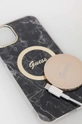 Puzdro na telefón a nabíjačka Guess iPhone 14 Plus 6,7'' čierna