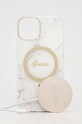 Akcesoria Guess etui na telefon i ładowarka iPhone 14 6,1" GUBPP14SHMEACSH biały