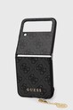Puzdro na mobil Guess F721 Z Flip 4 nášivka sivá GUHCZF4GF4GGR