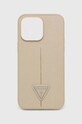 Guess etui na telefon iPhone 14 Pro Max 6,7'' na telefon beżowy GUHCP14XPSATLE