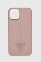 Guess etui na telefon iPhone 14 6,1'' na telefon różowy GUHCP14SPSATLP