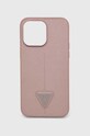 Guess etui na telefon iPhone 14 Pro Max 6,7'' na telefon różowy GUHCP14XPSATLP