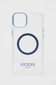 Guess etui na telefon iPhone 14 Plus 6,7'' na telefon niebieski GUHMP14MHTRMB