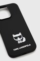 Karl Lagerfeld telefon tok iPhone 14 Pro 6,1'' KLHCP14LSLCTBK fekete AA00