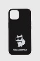 Karl Lagerfeld etui na telefon iPhone 14 6,1'' na telefon czarny KLHCP14SSNCHBCK