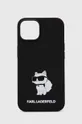 czarny Karl Lagerfeld etui na telefon iPhone 14 6,1'' Unisex