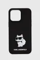 čierna Puzdro na mobil Karl Lagerfeld iPhone 14 Pro Max 6,7'' Unisex