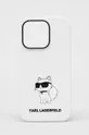 λευκό Θήκη κινητού Karl Lagerfeld iPhone 14 Pro 6,1'' Unisex