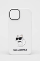 fehér Karl Lagerfeld telefon tok iPhone 14 6,1'' Uniszex