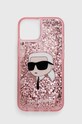Кейс за телефон Karl Lagerfeld iPhone 14 6,1'' за телефон розов KLHCP14SLNKHCP