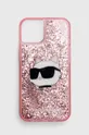 różowy Karl Lagerfeld etui na telefon iPhone 14 6,1'' Unisex
