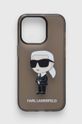 czarny Karl Lagerfeld etui na telefon iPhone 14 Pro 6,1'' Unisex