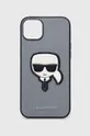 srebrny Karl Lagerfeld etui na telefon iPhone 14 Plus 6,7