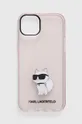 różowy Karl Lagerfeld etui na telefon iPhone 14 Plus 6,7'' Unisex
