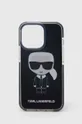 fekete Karl Lagerfeld telefon tok iPhone 13 Pro / 13 6,1