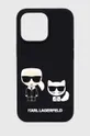 czarny Karl Lagerfeld etui na telefon iPhone 13 Pro / 13 6,1 Unisex