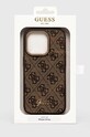 Kiegészítők Guess telefon tok iPhone 14 Pro 6,1'' GUHCP14LHG4SHW barna