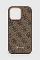 Guess etui na telefon iPhone 14 Pro Max 6,7'' na telefon brązowy GUHCP14XHG4SHW