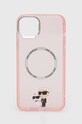 Karl Lagerfeld etui na telefon iPhone 14 Plus 6,7'' na telefon różowy KLHMP14MHNKCIP