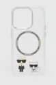 áttetsző Karl Lagerfeld telefon tok iPhone 14 Pro 6,1'' Uniszex