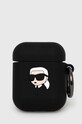 Чохол для airpods Karl Lagerfeld AirPods 1/2 cover чорний KLA2RUNIKK