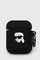 Kryt na airpods Karl Lagerfeld AirPods 1/2 cover černá KLA2RUNIKK