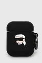 fekete Karl Lagerfeld airpods tartó AirPods 1/2 cover Uniszex