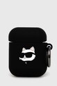 Чохол для airpod Karl Lagerfeld AirPods 1/2 cover чорний KLA2RUNCHK