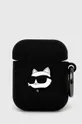 fekete Karl Lagerfeld airpod tartó AirPods 1/2 cover Uniszex