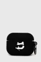 fekete Karl Lagerfeld airpod tartó AirPods Pro cover Uniszex
