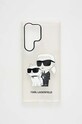 Karl Lagerfeld telefon tok S23 Ultra S918 telefonhoz áttetsző KLHCS23LHNKCTGT