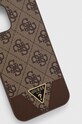 Guess etui na telefon iPhone 12/12 Pro 6,1" GUHCP12MPU4GHBR brązowy AA00