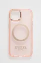 rózsaszín Guess telefon tok iPhone 14 6,1