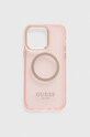 Чехол на телефон Guess iPhone 14 Pro Max 6,7" для телефона розовый GUHMP14XHTCMP