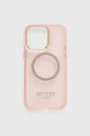 rózsaszín Guess telefon tok iPhone 14 Pro Max 6,7