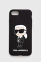 Θήκη κινητού Karl Lagerfeld iPhone 7/ 8/ SE 2020/ SE 2023 για τηλέφωνο μαύρο KLHCI8SNIKBCK