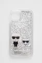 ασημί Θήκη κινητού Karl Lagerfeld iPhone 13 6,1